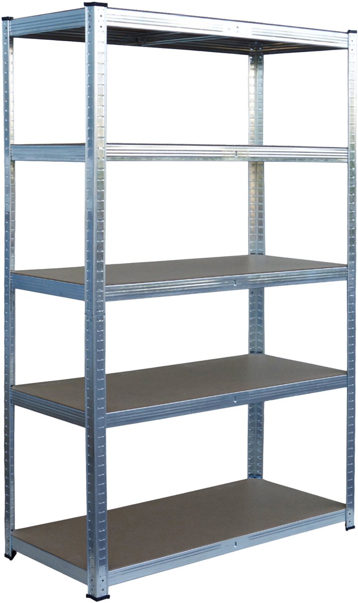 Stellingkast - 200x100x50 cm - 875 kg - metaal - zilver