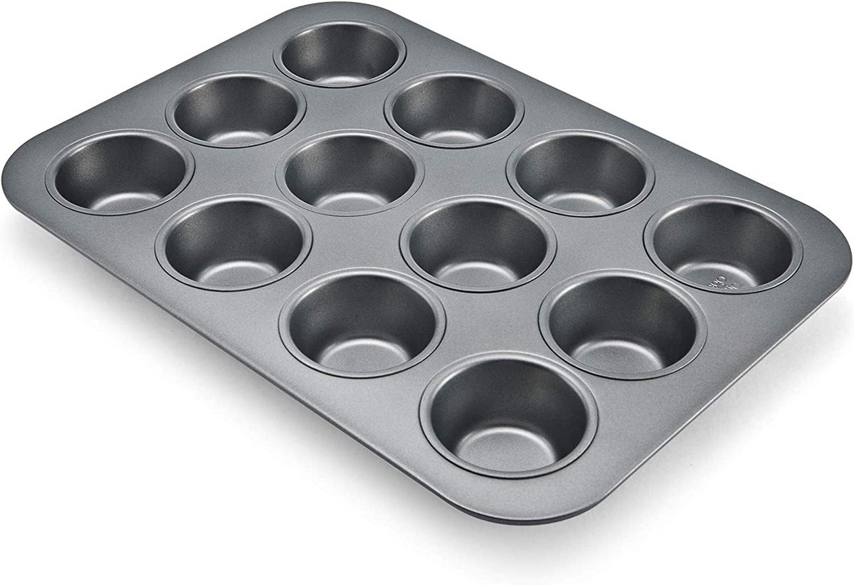 Bakvorm voor Muffins en Cupcakes met Antiaanbaklaag - 12 Vormpjes - Ovenbestendig
