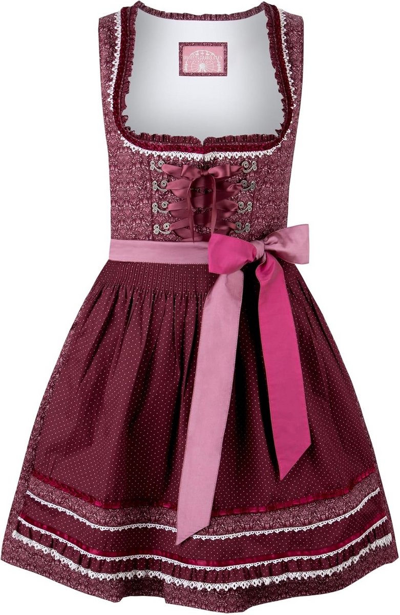 Klassieke Dames Dirndl Jurk met Schort voor Feest en Oktoberfest