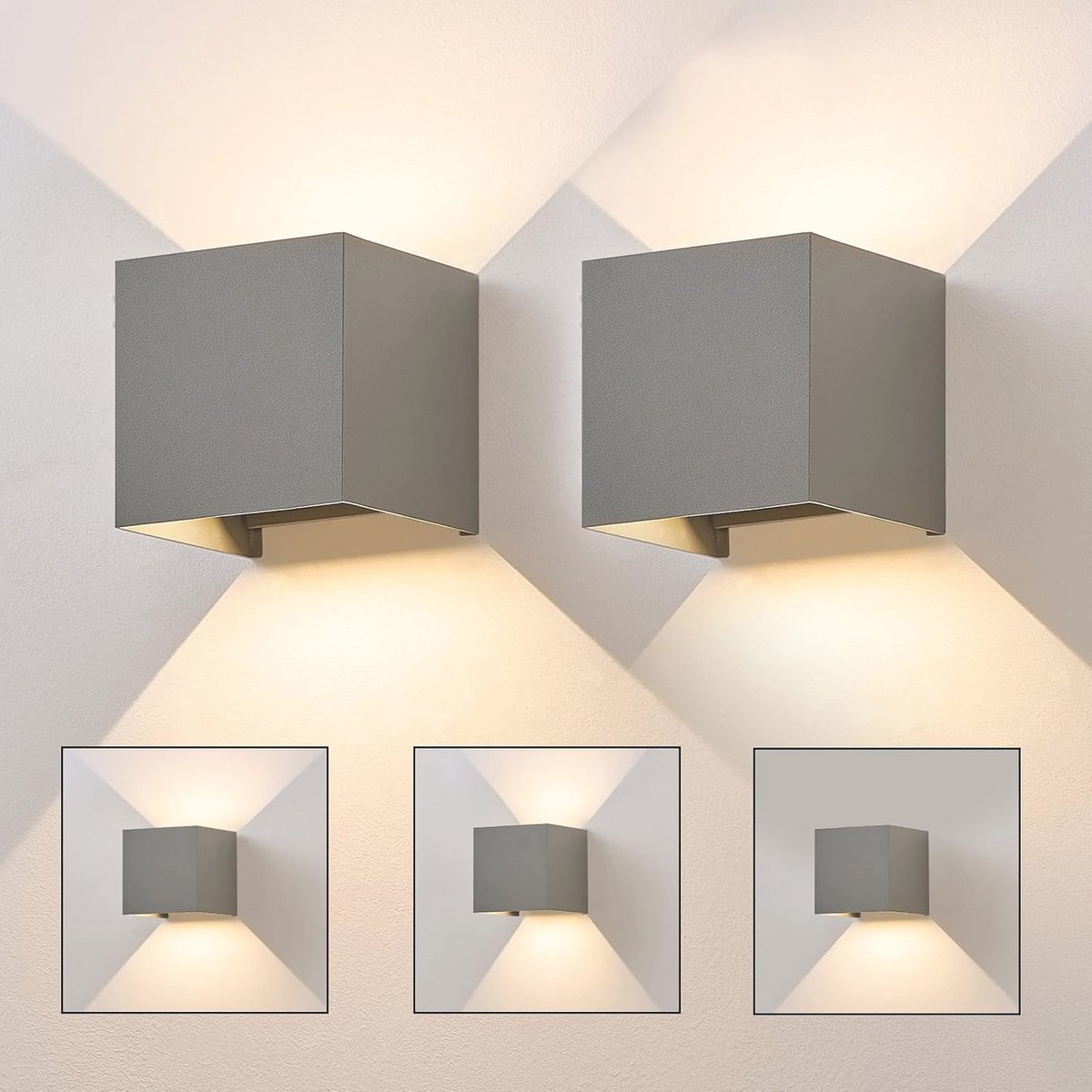 LED Wandlampen Set van 2 - Waterdichte 5W Wandlampen voor Binnen en Buiten - IP65 Geschikt voor Tuin, Hal en Trapverlichting