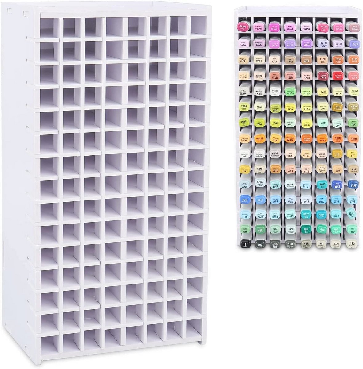 Organizer voor 120 Aquarel Markers en Kleurpotloden - Bureau Houders