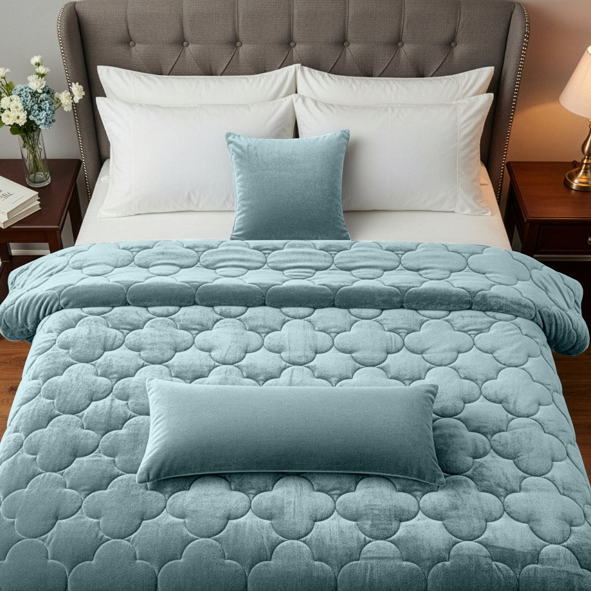 Sleep Comfy - Velura Series Dekbed - 140x200 cm | Blauw - Dekbed zonder overtrek - Ademend & Anti Allergie - Hoesloos Dekbed | Stijl, Comfort en Innovatie voor Elke Dag & Nacht | Camping & In de Caravan
