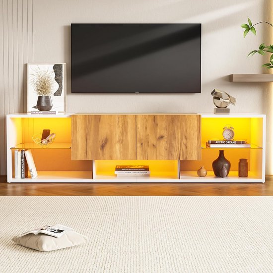 Moderne TV-meubel 180×38×45 cm - met drie laden - met een open vak