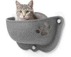 Hamac pour chat - pour la fenêtre - forme de bol - panier pour chat - fenêtre - hamac chat - Animaux - Lit pour chat - Lit pour chat - Couchage - Couché - Grijs