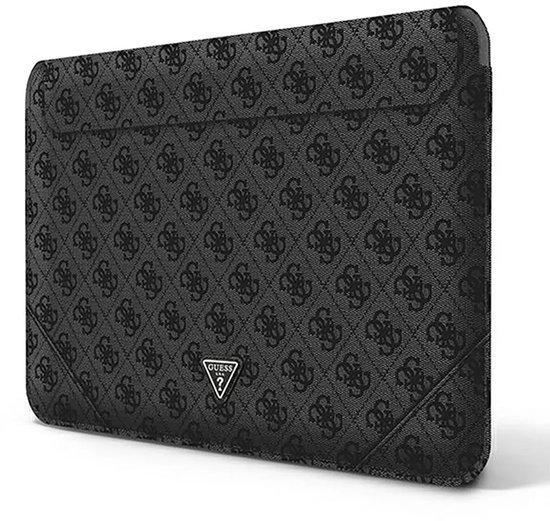 Guess 4G PU Triangle Logo Laptop sleeve 13 tot en met 14 inch - Zwart