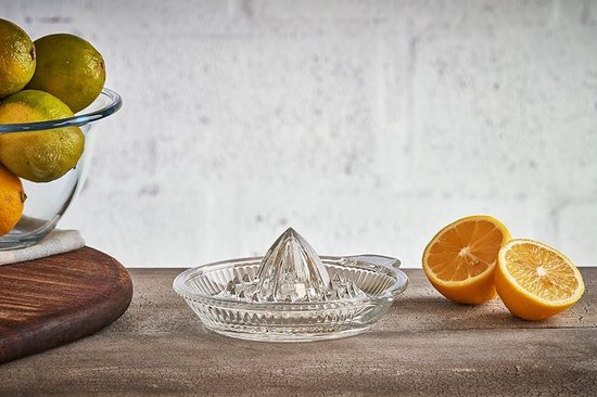 Glazen citruspers met schenktuit voor versgeperst sap — afbeelding 3