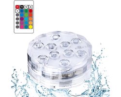 Allecta - Onderwater LED verlichting met afstandsbediening voor zwembad, vijver, aquarium - RGB lamp in 10 kleuren