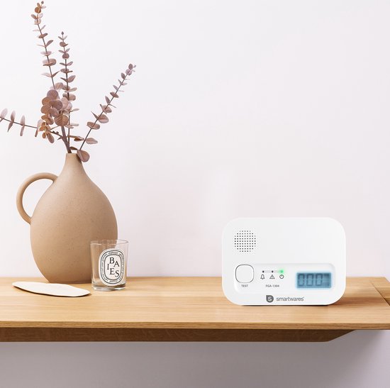 Smartwares FGA-13041 - Koolmonoxidemelder CO melder - 85 dB - Levensduur 10 jaar - BSI Gecertificeerd
