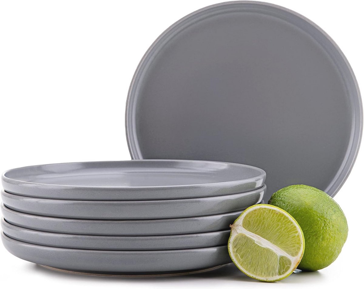 Set van 6 Moderne Diepe Borden - 27 cm - Geschikt voor Vaatwasser en Magnetron - Beige