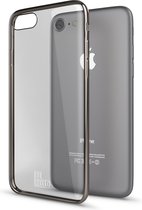 BeHello iPhone 8  7  6s  6 Gel Siliconen Hoesje Transparant met Gouden Rand