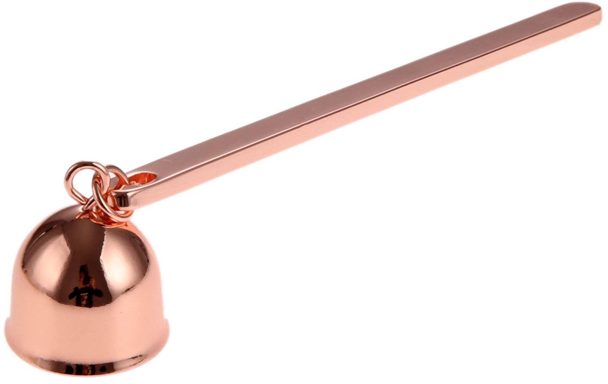 1 stuk - Kaarsendover - Roestvrij staal - Dooft kaarsen veilig - Ontwerp met lange steel - Ideaal voor kaarsenliefhebbers - Elegant cadeau - Klokvormig ontwerp - Roségoud
