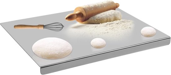 Snijplankhouder van roestvrij staal met dubbel opbergrek voor keuken