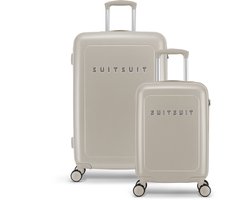SUITSUIT Kofferset 2 delig - Reiskoffer groot - Handbagage koffer - Koffer set - Veilig TSA cijferslot - Reiskoffer met wielen - Natura kofferset Bleached Sand