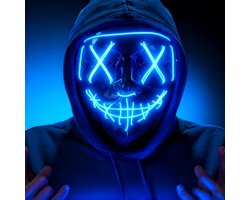 Eng Lichtgevend Halloween Masker met LED Verlichting - Geschikt voor Kinderen en Volwassenen