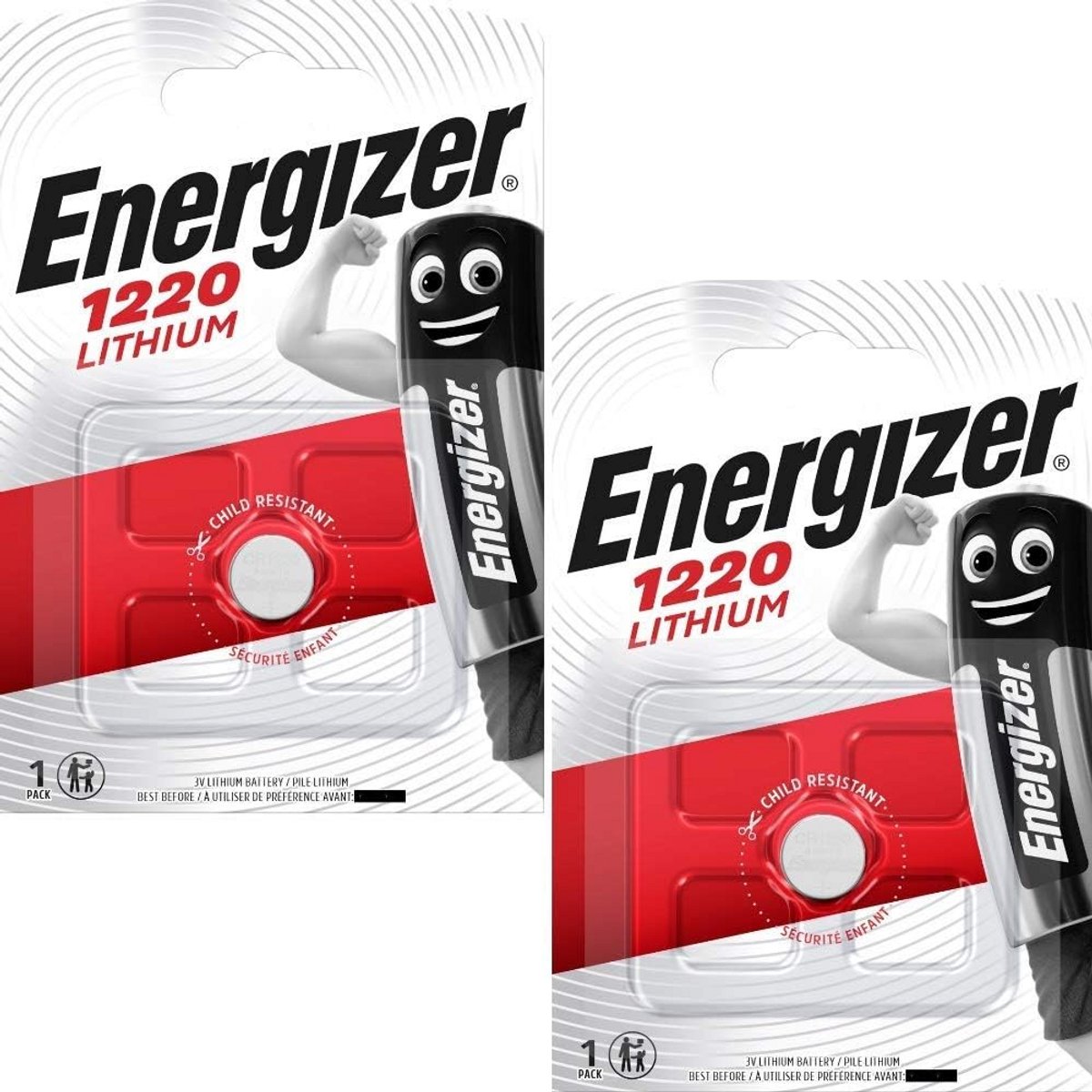 Lithium Knoopcel Batterijen CR1220 3V - 2 Stuks