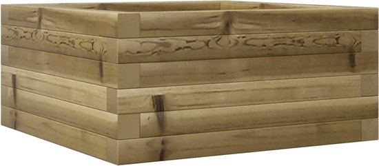 vidaXL - Jardinière - 50x50x23 - cm - imprégné - bois de pin
