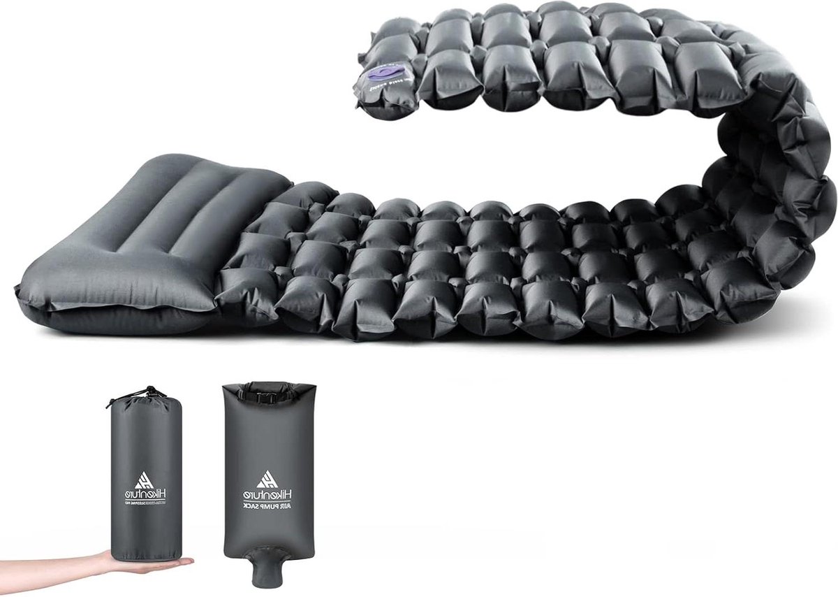 Ultralichte Isomat Outdoor Camping - Kleine Pakmaat - Opblaasbaar - Grijs