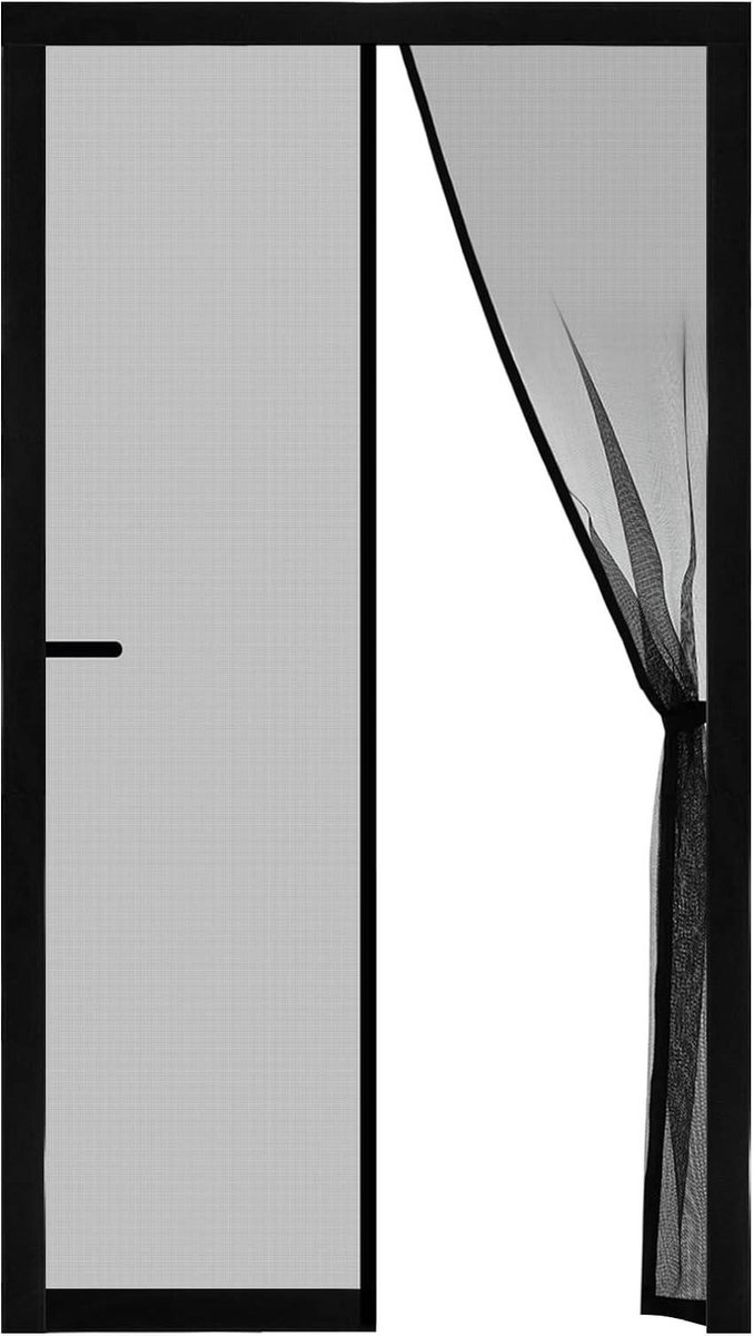 Zelfdichtende magnetische hordeur - heavy duty gaaswand - insectenwerend - huisdier- en kindvriendelijk - tijdelijke deur (80 x 200)