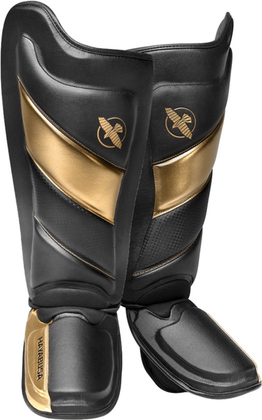 Protège-tibias Hayabusa Protèges-tibias - Zwart/ Or - Taille XL