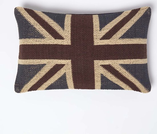 Foto: Homescapes jacquard union jack kussenhoes 30 x 50 cm