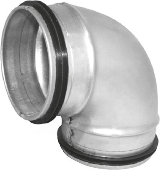 Coude spiro rond court 90° Ø 125mm pour tube spiro