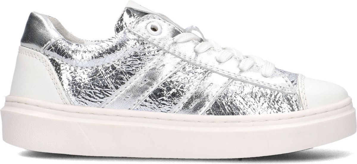 Apples & Pears Boo12076 Sneakers Meisjes - Leren Sneaker - Zilver - Maat 28