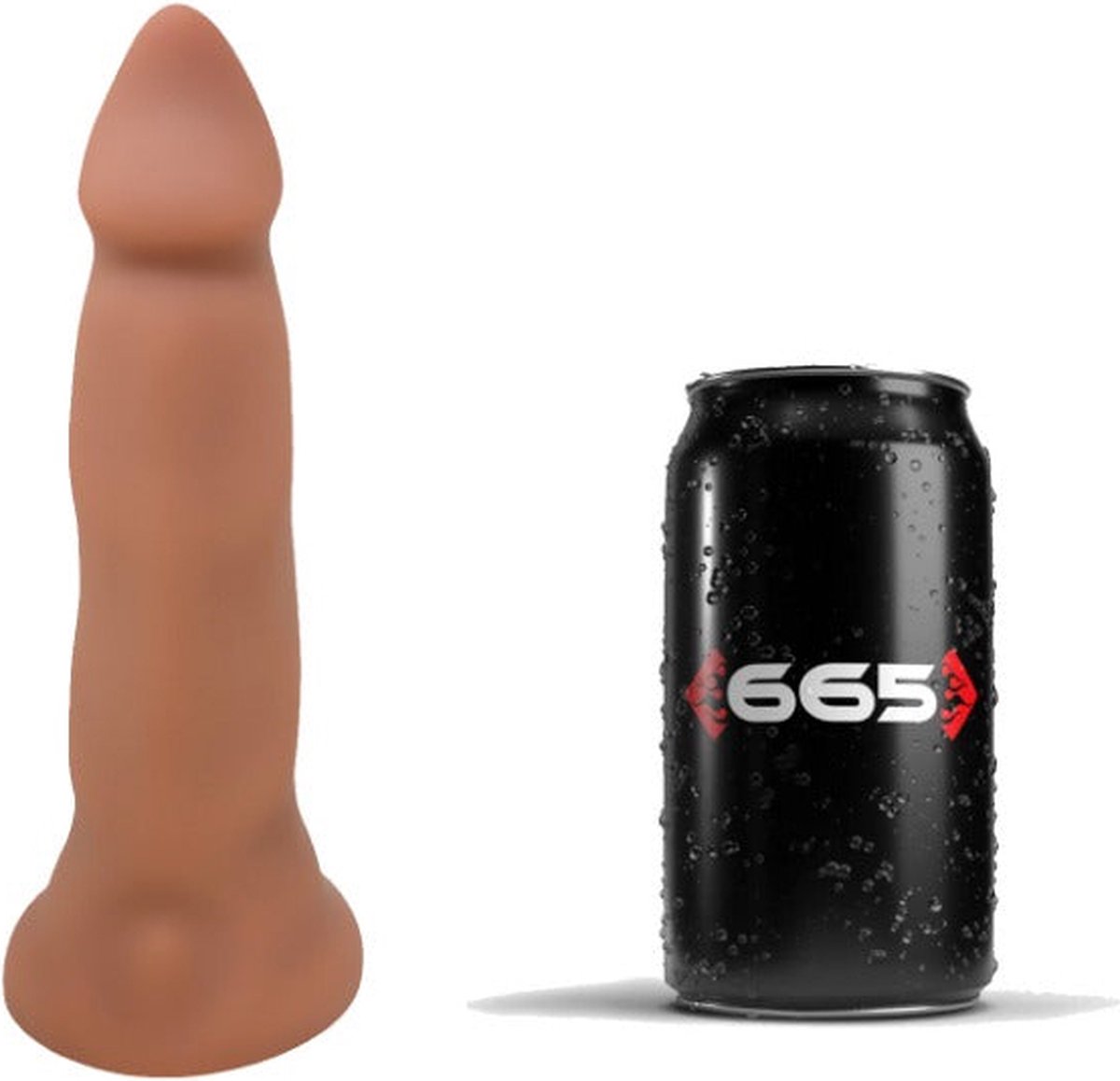 Goedkoopste 665 - Sakura - XXL Dildo - Beige - Liquid Siliconen - Maat M