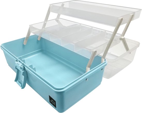 33 cm knutseldoos met 3 lagen - multifunctionele opberg- en opslagdoos ...