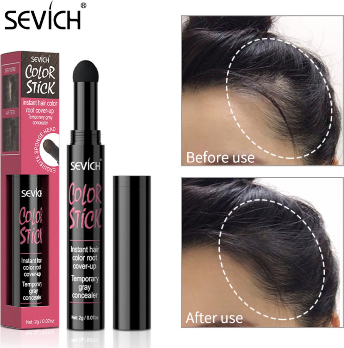 Color Stick - DONKERBRUIN - DONKER BRUIN - Haarvezels - Haarpoeder - Hair Fiber - Kale plekken bedekken - Haarverdikker - Concealer - Haarlijn