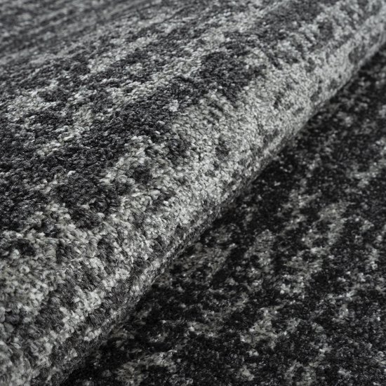 Relax Oslo - Tapis uni à poils ras - Tapis moderne - Zwart- 120x170 CM