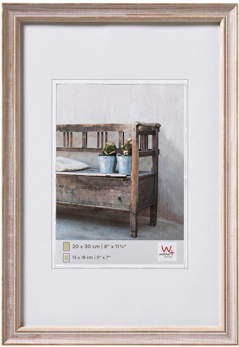 Walther Bench - Houten lijst - Fotoformaat 18x24 cm - Bruin