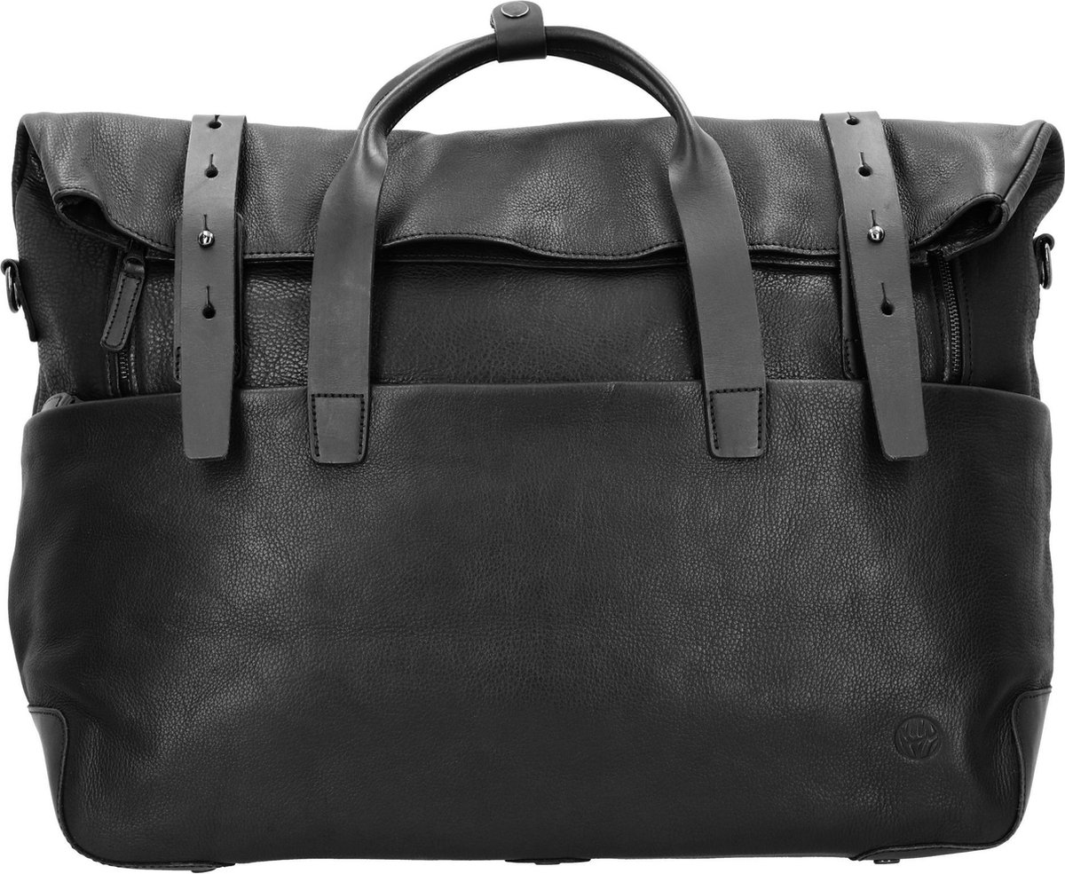 HAROLD'S Leren Reistas Mount Weekender Black Zwart