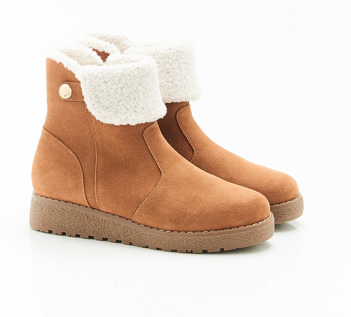 Damart Boots gevoerd Thermolactyl Vrouwen Bruin