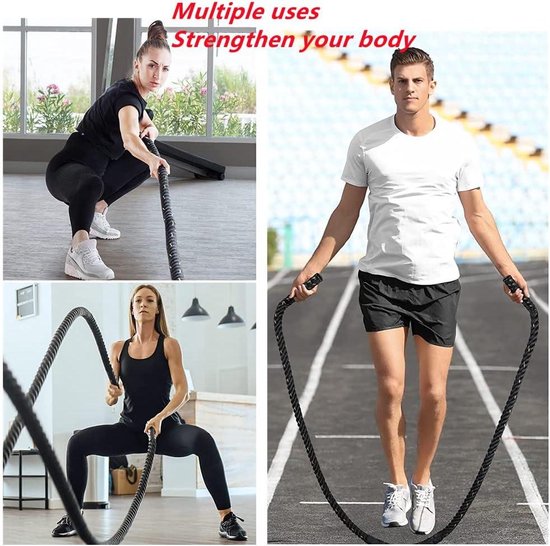 Corde De Combat Sans Fil Pour Fitness – Design Portable, Silencieux – Pour Entraînement En Intérieur Et Extérieur