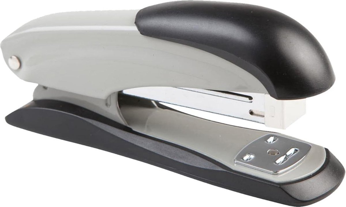 Nietmachine tot ca. 25 vellen - grijs, van metaal - 24/6 nietjes