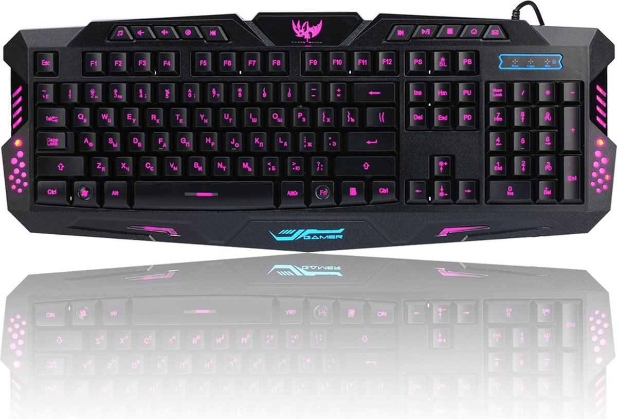 Gaming keyboard met verlichting - game toetsenbord - backgroundlight - achtergrondverlichting - LED | M200
