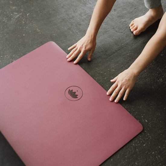Krachtige antislip PU yogamat - ecologisch gemaakt van natuurlijk rubber - voor Hot Yoga en Ashtanga Yoga - extra breed 183 x 66 x 04 cm Yogamat — afbeelding 5