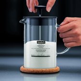 Bol.com Frusta per latte LATTEO Nero - Frusta per latte e cappuccino in acciaio inox aanbieding