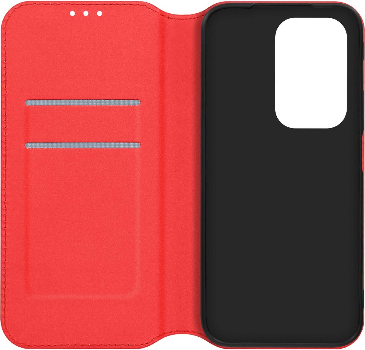 Avizar Foliohoes Geschikt voor Honor 200 Lite Multifunctionele klep, Rood