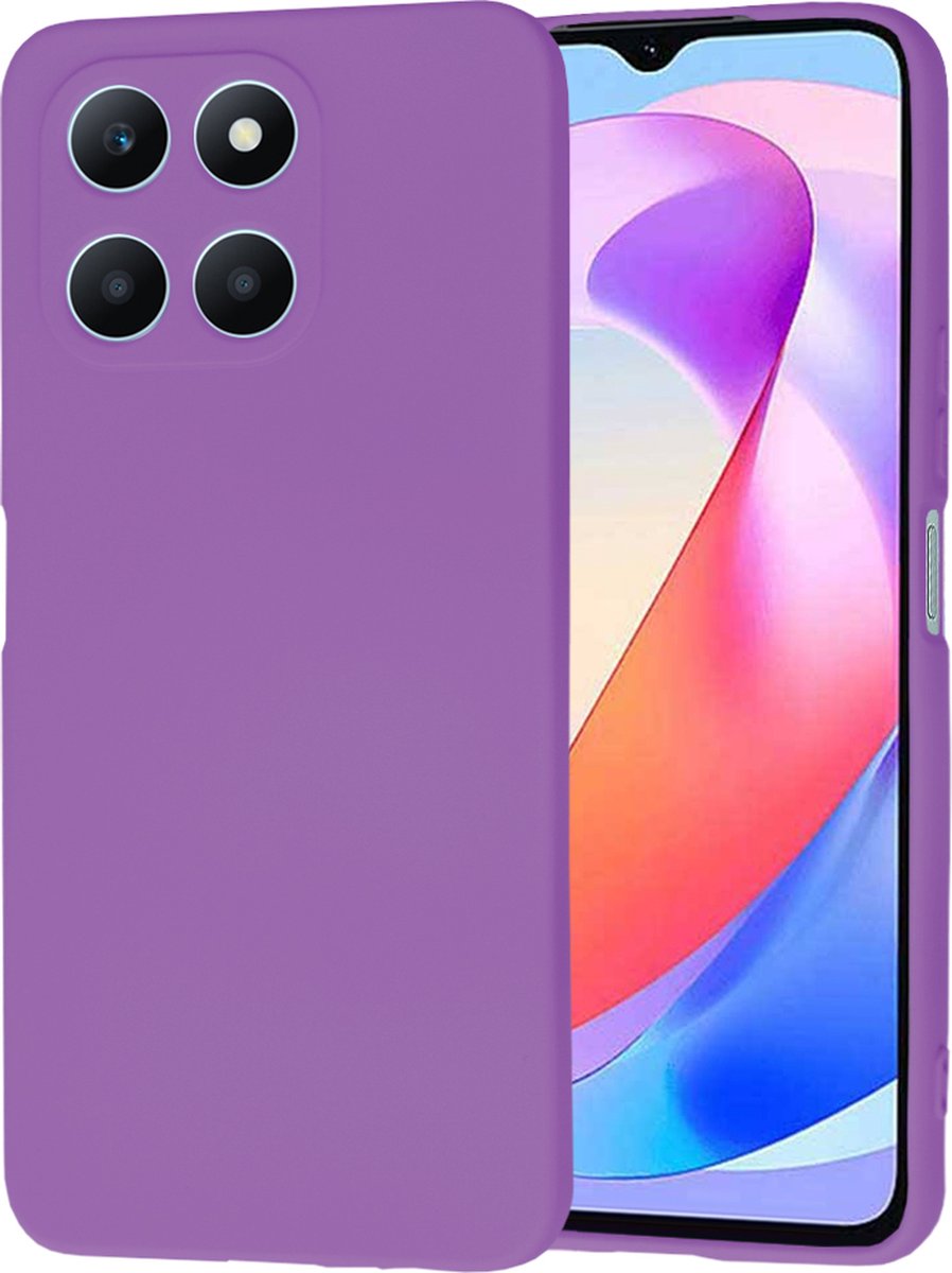 Techsuit Soft Flex Silicone Back Cover hoesje voor HONOR X6a - Purple