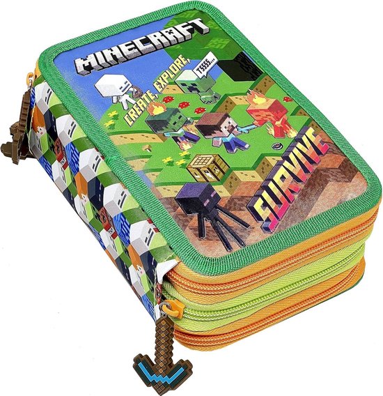 Minecraft Officiële Minecraft schooletui ovaal etui voor