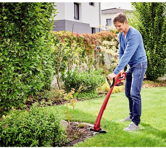 Einhell Accu Grastrimmer GE-CT 18 Li-Solo Power X-Change  Li-Ion, 18 V 24 Cm Snijbreedte 8500 Rpm Draaibare En Kantelbare Motorkop Bloembeschermer Zonder Accu En Lader