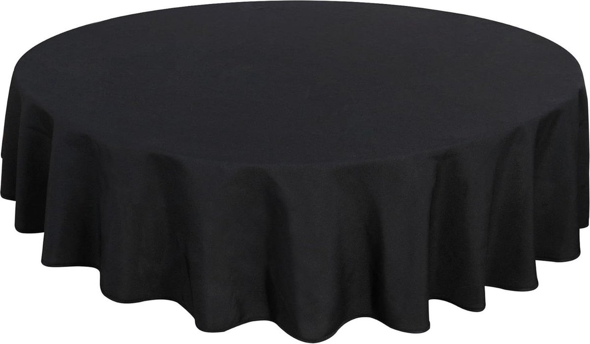 Ronde Tafelkleed - 180 cm - Kwaliteit - Zwart