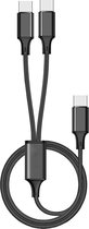 Multi USB-C Kabel met 100W Quick Charge - 1.5 Meter - Oplaadkabel USB-C naar USB-C - Oplader - Snellader