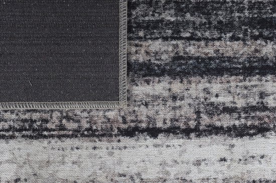 Tapis Tapiso Ritz Tapis Grijs Katoen Antidérapant Lignes de Salon Taille - 300x400