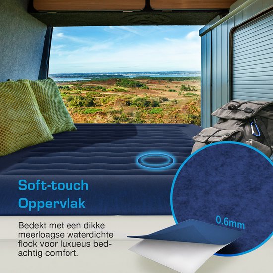 Active Era Luxe 2 Persoons Luchtbed – Extra Hoog – Ingebouwde Elektrische Pomp en Geïntegeerd Kussen – 200cm x 150cm x 36.5cm
