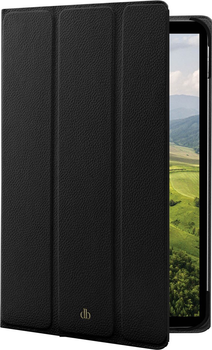 iPad 10.9 2022 (10e gen) Bookcase hoesje - dbramante1928 - Effen Zwart - Leer