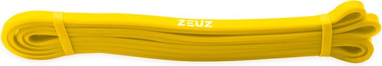 ZEUZ 1 Stuk Weerstandsband Elastiek voor Fitness & CrossFit – Resistance Stretch Power Bands voor Pull Ups, Krachttraining & Stretching - Geel