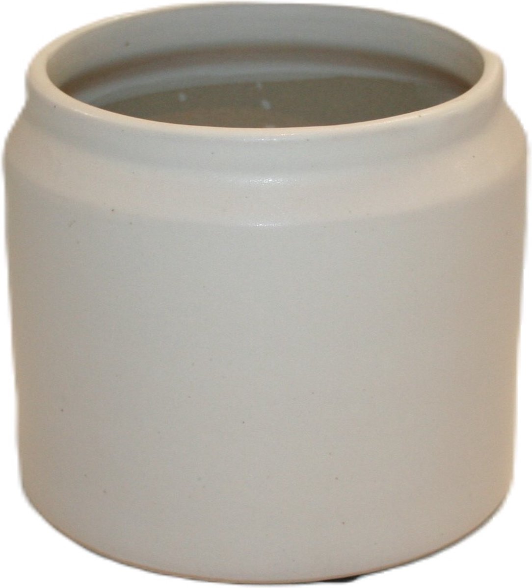 EGD Bloempot Keramiek Crème-Wit D 15.5cm H 13 Opening 12.50 cm