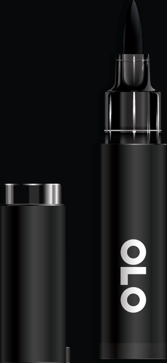 OLO Brush Halve Alcohol Marker K Pure Black